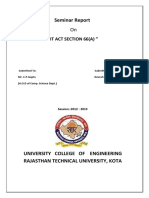 Seminar Report: "It Act Section 66 (A) "