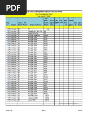 inventory list