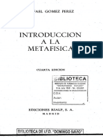 Introducción A La Metafísica - Rafael Gomez Perez PDF