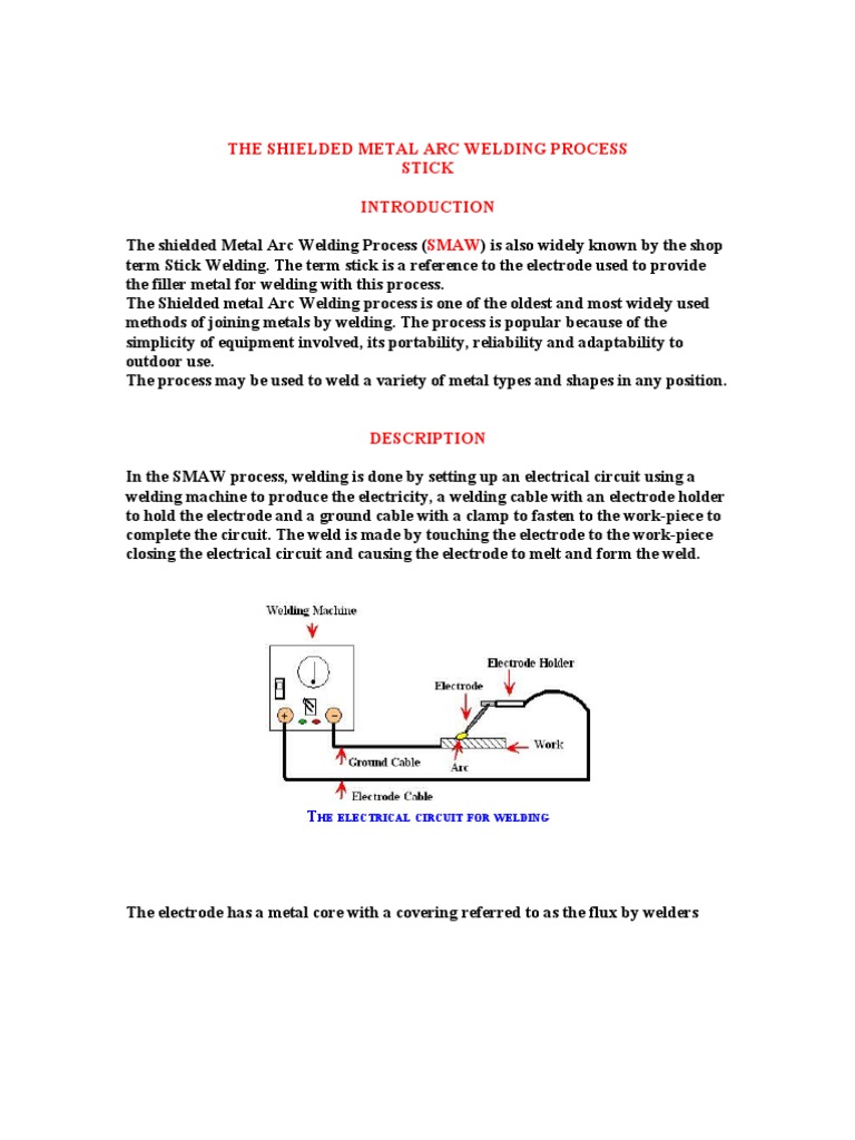 smaw Welding Direct Current