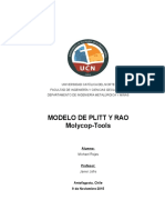 Tarea Molycop Modelo Plitt y Rao