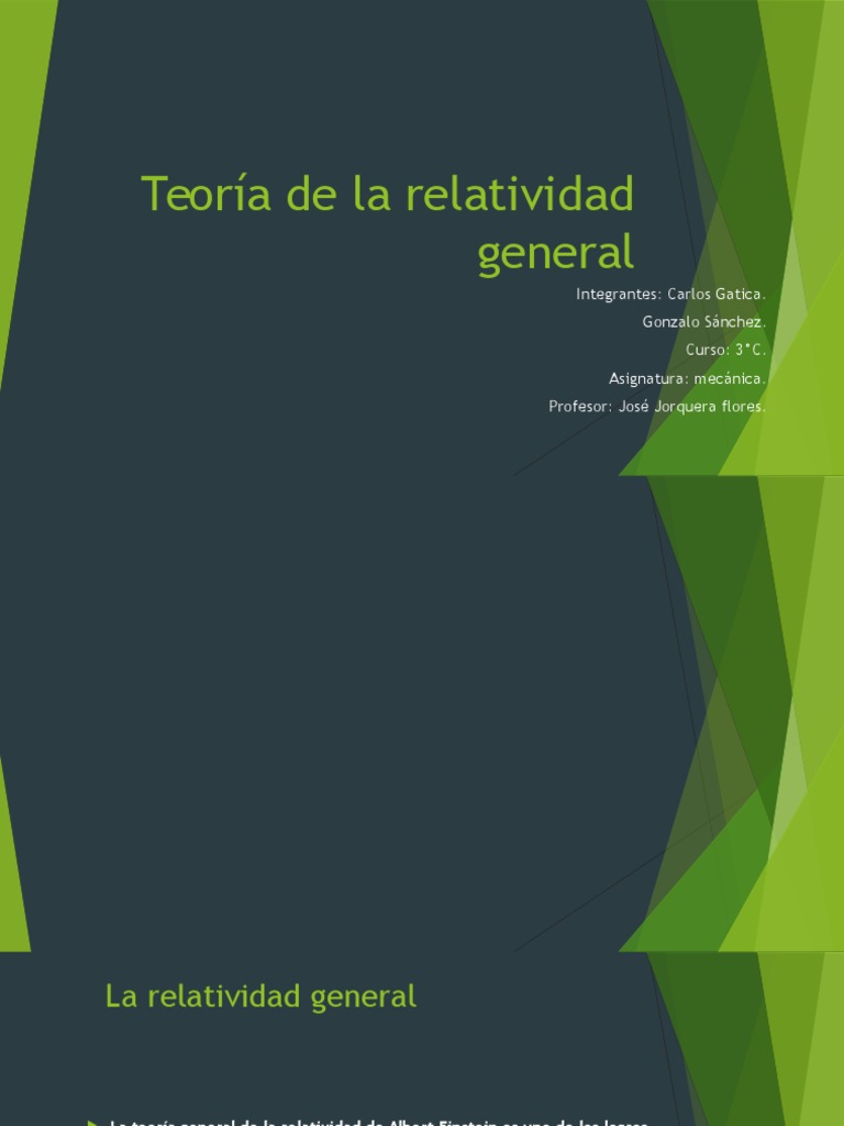 Teoría de La Relatividad General PDF