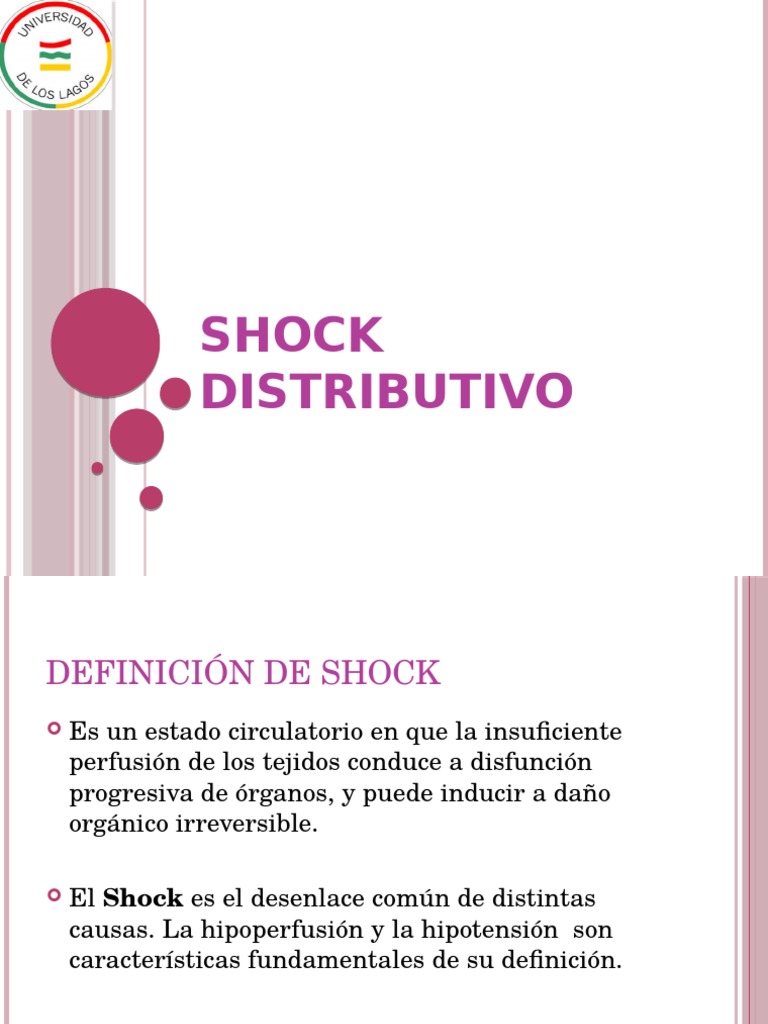Shock Distributivo Choque (circulatorio) Especialidades Medicas