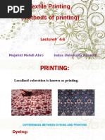 Textile Printing (Methods of Printing) : Lecture# 4-6