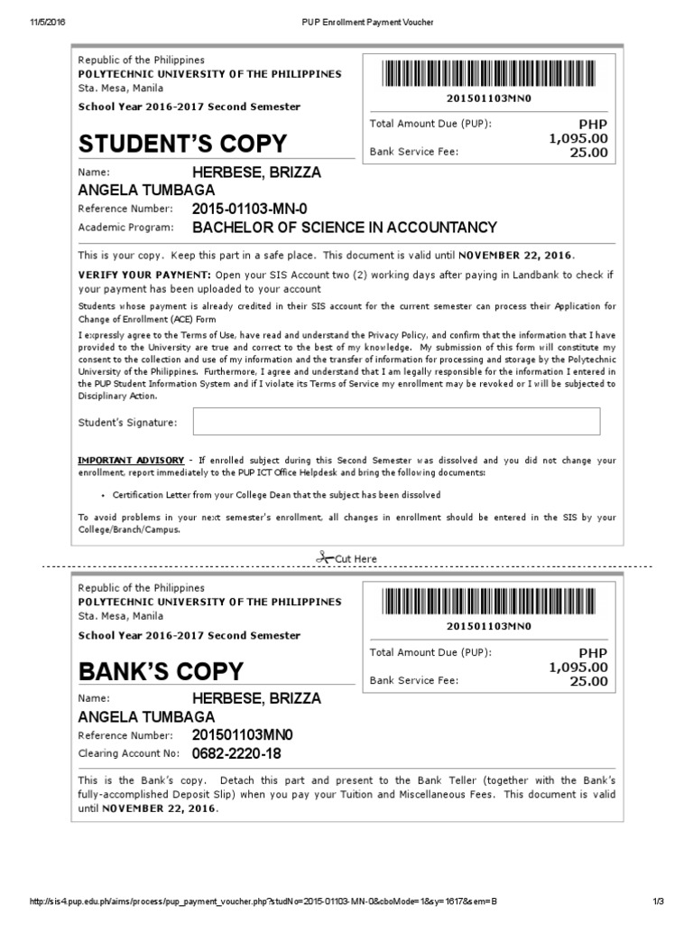PUP Sta. Mesa Tuition Payment Guide | PDF | Payments | Fee