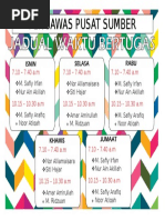 Template Jadual Bertugas Kelas