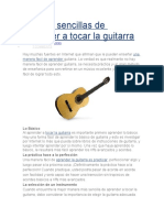 Formas Sencillas de Aprender a Tocar La Guitarra