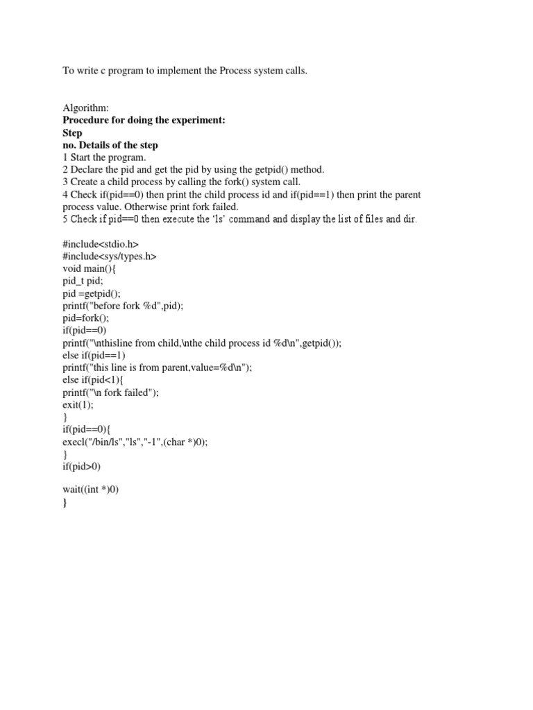 Procedure For Doing The Experiment: Step No. Details of The Step | PDF