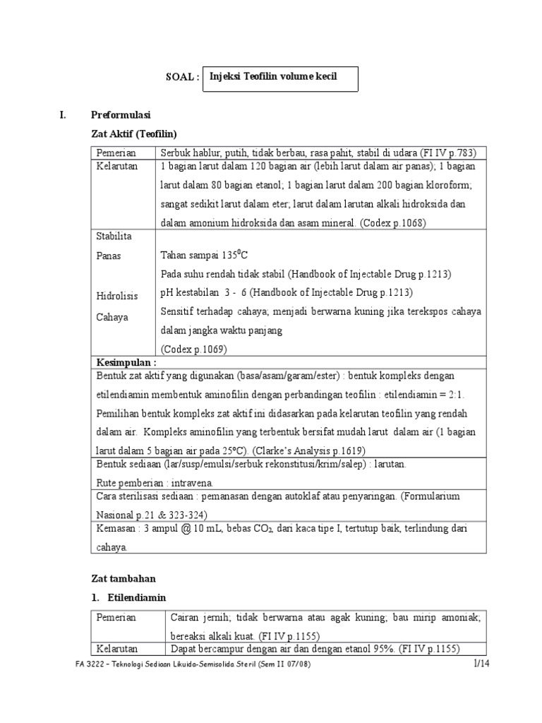Contoh Jurnal Steril Injeksi Volume Kecil | PDF