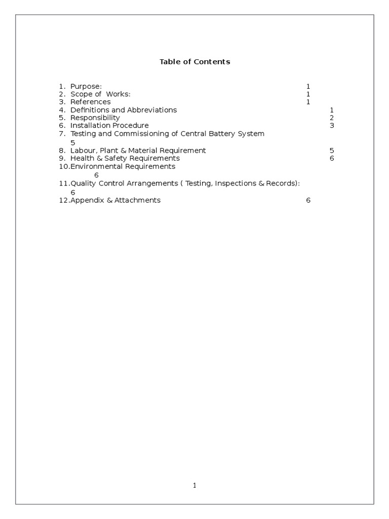 Central Battery System Installation Guide | PDF | Quality Assurance ...