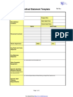 Method Statement Template 1 