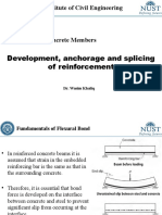 Lec 5 CE 806 RCM Development, Anchorage and Splicing of Reinforcement