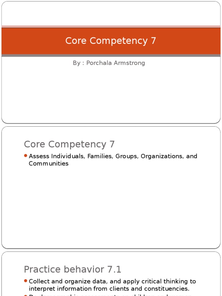 Core Competency 7 | PDF