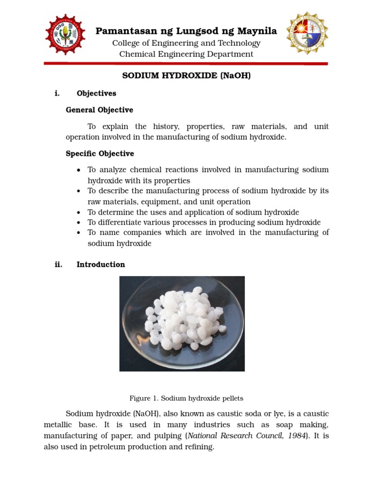 Sodium Hydroxide Executive Summary | PDF | Sodium Hydroxide | Atoms