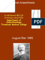 Spinal Anaesthesia: Dr.M.Kannan MD DA Professor and HOD
