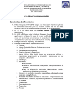 Pautas Del Proyecto de Telecomunicaciones I - 2016-Ii PDF