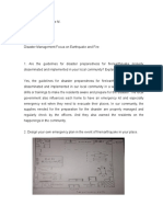 Assignment On Disaster Management Focus On Earthquake and Fire