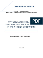 University of Mauritius: Potential of Using Locally Available Natural Plant Fibres in Engineering Applications