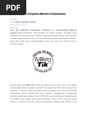 Apa Itu Mikrotik Docx