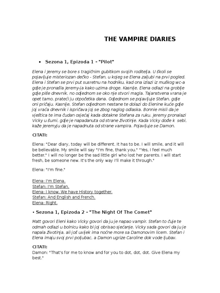 The Vampire Diaries | PDF