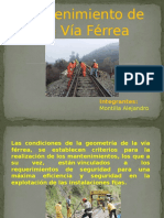 Presentacion de Proyecto Mantenimiento de Una Via Ferrea