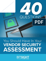 40 Questions Vendor Security Assessment
