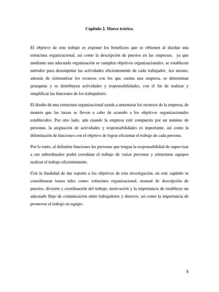 Beneficios de la Estructura Organizacional | PDF | Burocracia | Toma de ...