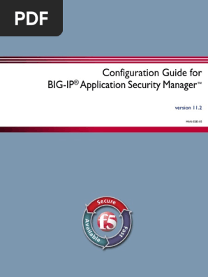 Configuration Guide For Big Ip Application Security Manager Http Cookie Hypertext Transfer Protocol