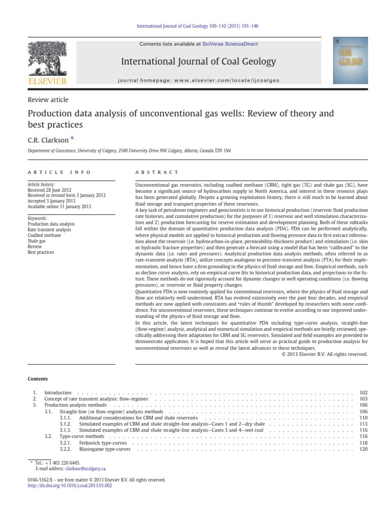 Production Data Analysis PDF | PDF | Coalbed Methane | Petroleum Reservoir
