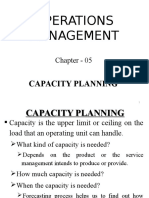 Operations Management: Capacity Planning