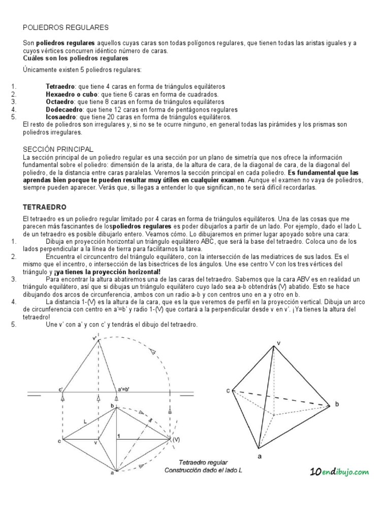 Poliedros Regulares | PDF | Tetraedro | Triángulo, image size:768x1024