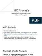 ABC Analysis Presentation for Operation Manager