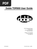 Doble TDR900 User Guide