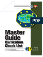 Master Guide Curriculum Checklist