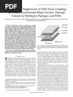 Analysis and Suppression of SSN Noise Coupling Between Power Ground Plane Cavities Through Cutouts in Multilayer Packages and PCBs PDF