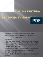 Audio Vizuelna Kultura I Recepcija TV Sadrzaja