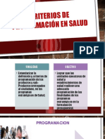 Criterios de Programación en Salud