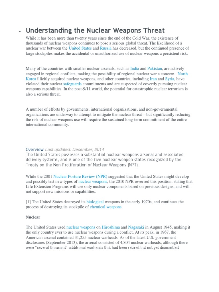 Why is nuclear proliferation important picture