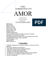 Para Matrimonios Con Amor David Hormoches