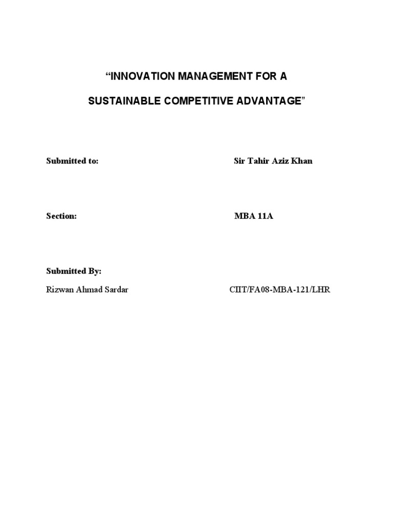 Surf Excel Project PDF Strategic Management Innovation