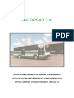 Diagnóstico y mejora del mantenimiento en Metrocar S.A