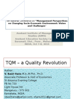 TQM – a Quality Revolution [a conference (2016, OCtober 7-8) presentation]
