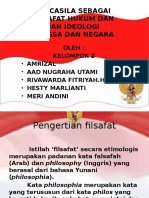 PANCASILA SEBAGAI FILSAFAT HUKUM DAN DAN IDEOLOGI BANGSA DAN NEGARA