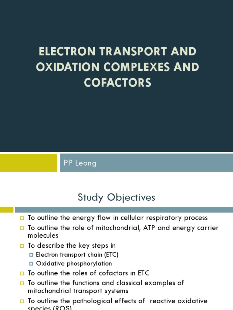 ETC, Oxidation Complexes and Cofactors | Download Free PDF | Adenosine ...