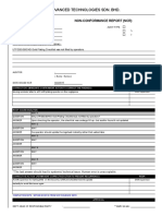 Unisem Advanced Technologies Sdn. BHD.: Non-Conformance Report (NCR)