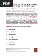 2015 PDF Meu Plano de Acao Em Massa 7 Passos Para Um Ano Incrivel