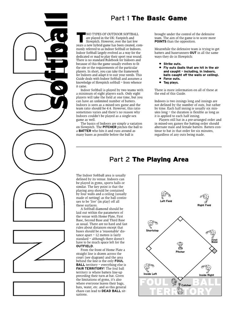 indoor softball rules Softball Baseball Field