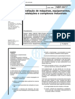 NBR 08977 NB 901 - Avaliacao de Maquinas Equipamentos Instalacoes e Complexos Industriais