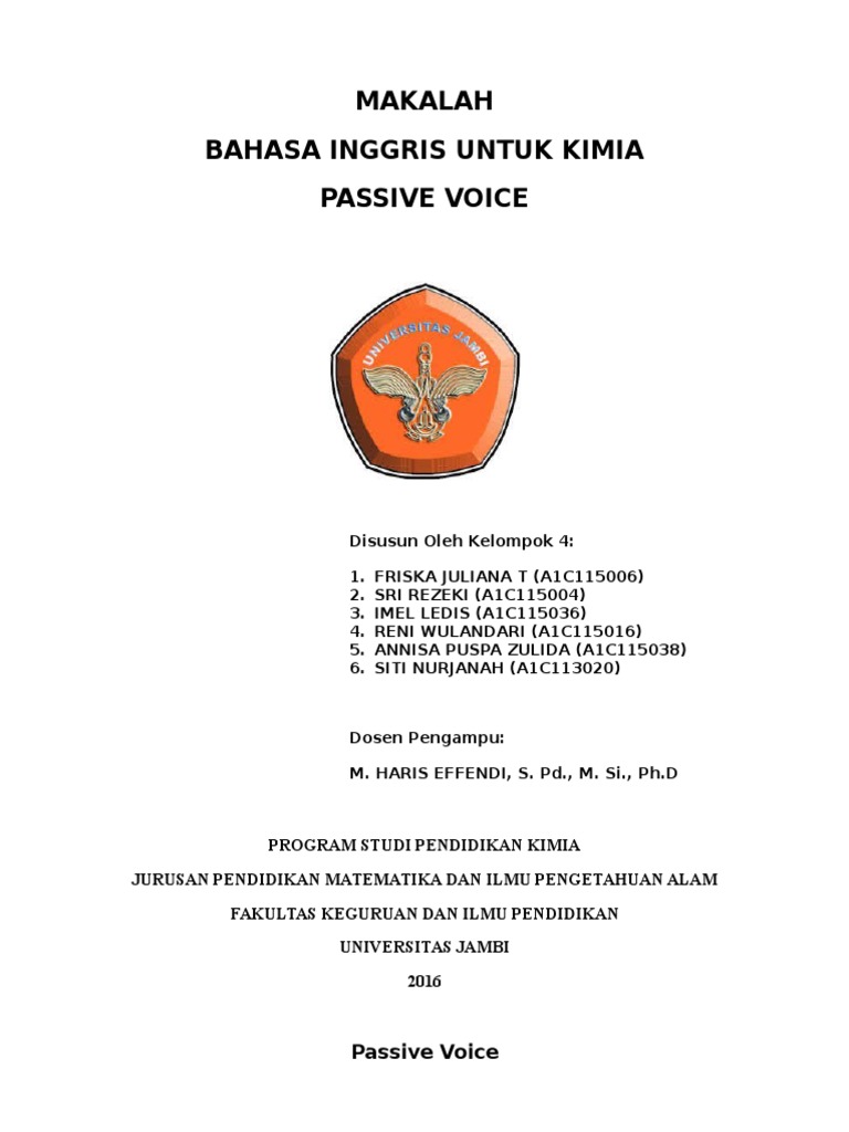 Makalah Passive Voice Verb Object Grammar