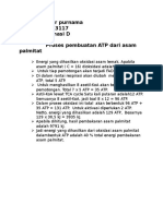 Proses Pembuatan ATP Dari Asam Palmitat